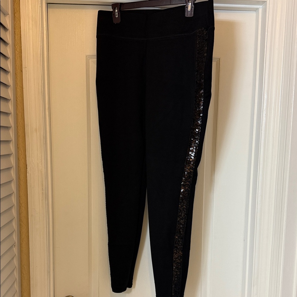 INC International Concepts Black Sequence Pant Leggings